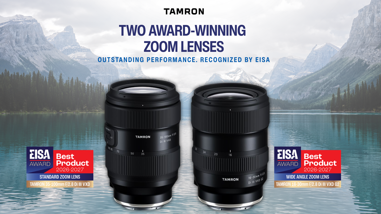 Tamron Takes Home Two EISA Awards for 2026-2027 — 21 Consecutive Years of Recognition