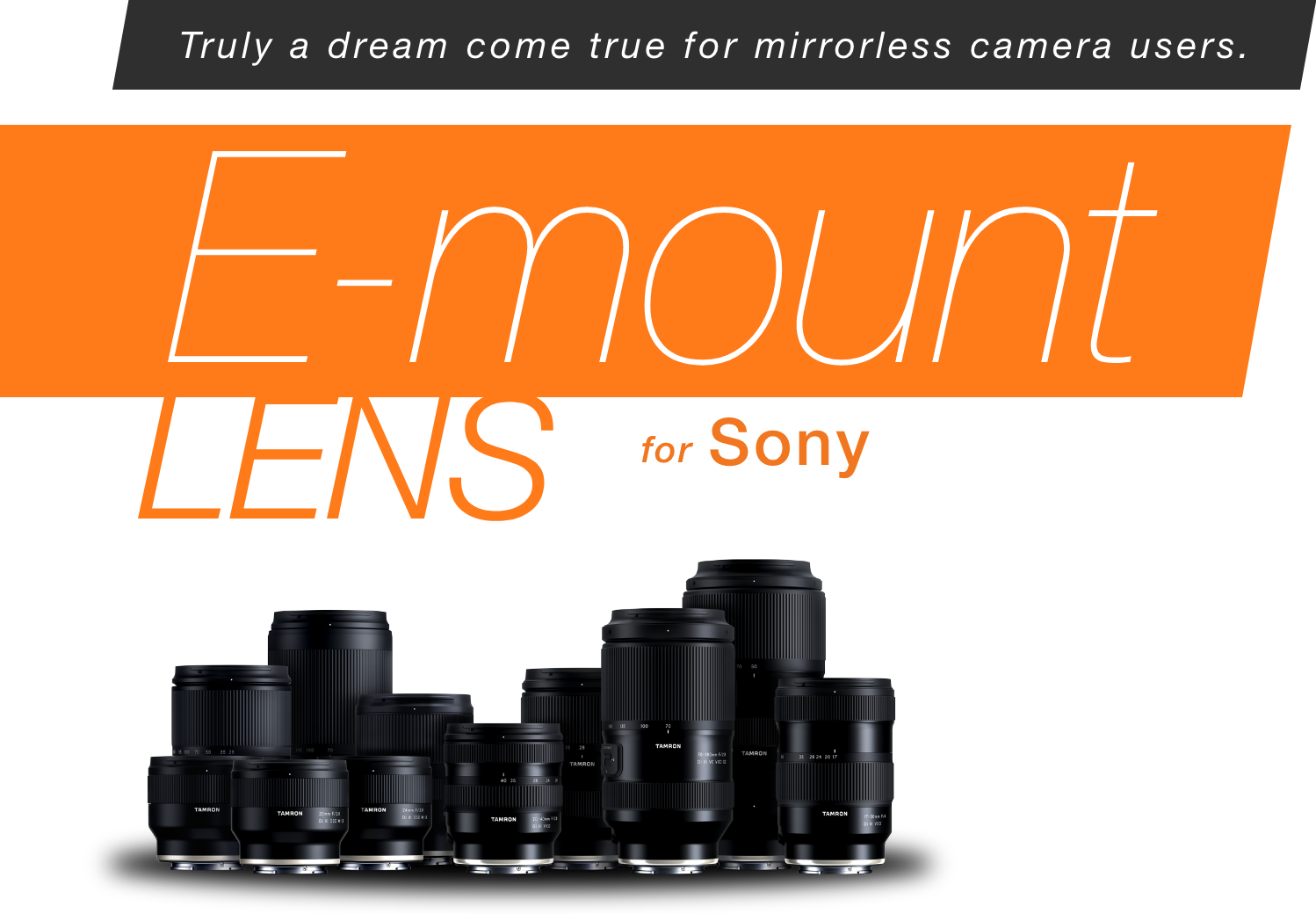 TAMRON's Lens Lineup for Sony E-mount